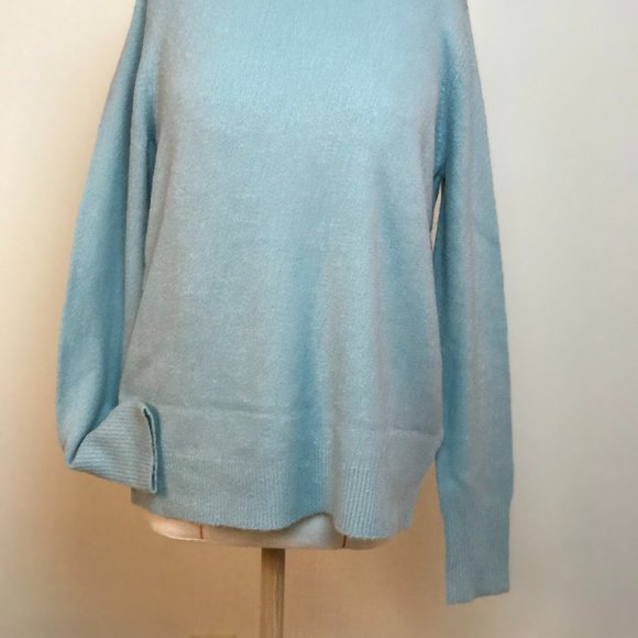 BNWT Halogen Turtleneck Blue Raindrop Sweater - Picture 3 of 8